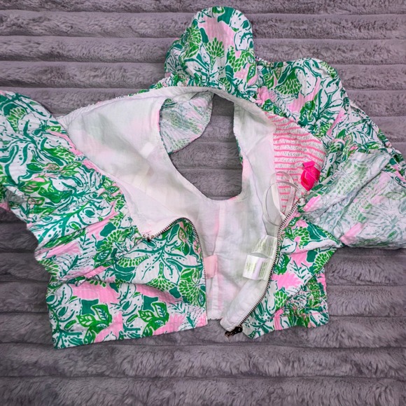 Lilly Pulitzer Dress Women's 4‎ Kasida Ruffle Set One Shoulder Top Maxi Skirt - Picture 10 of 16